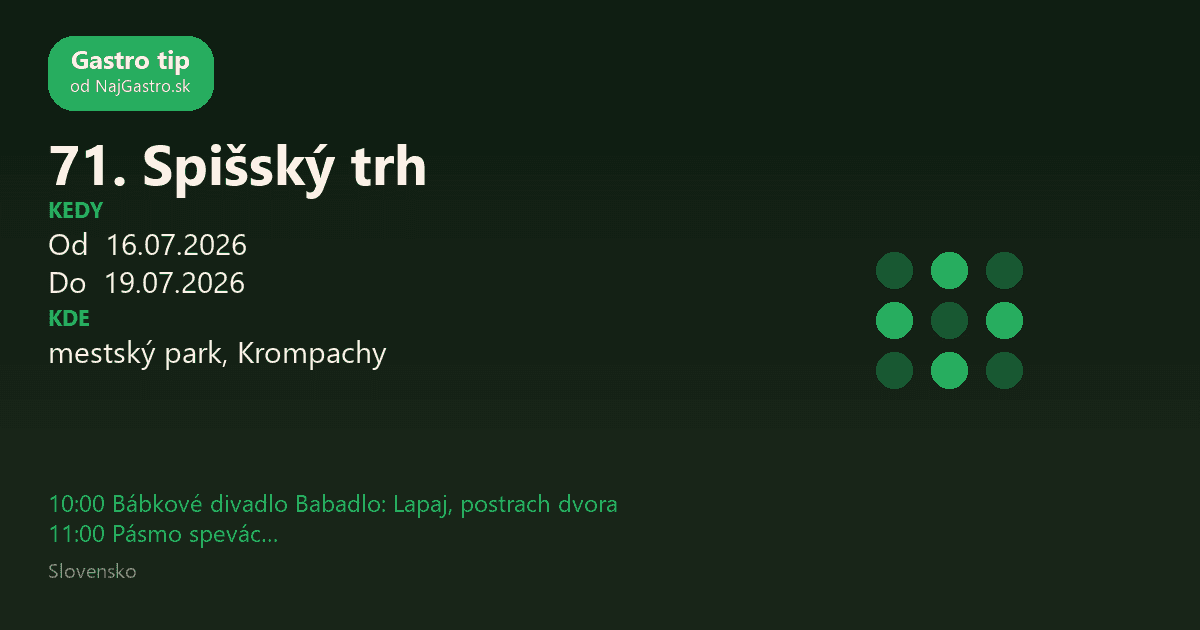 71. Spišský trh