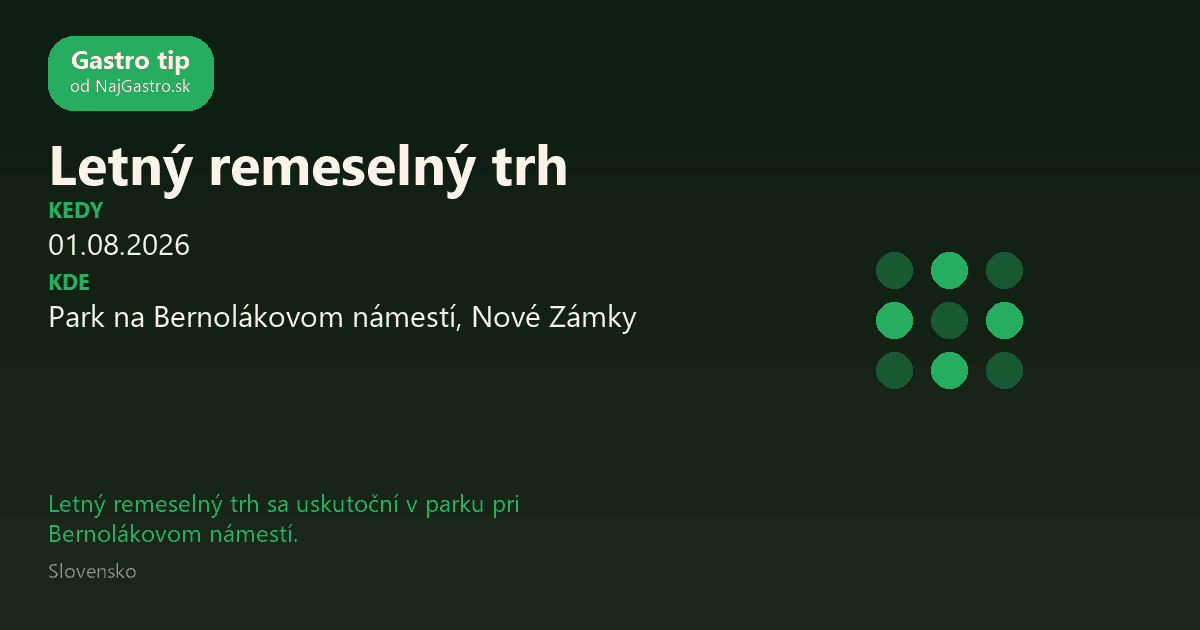 Letný remeselný trh