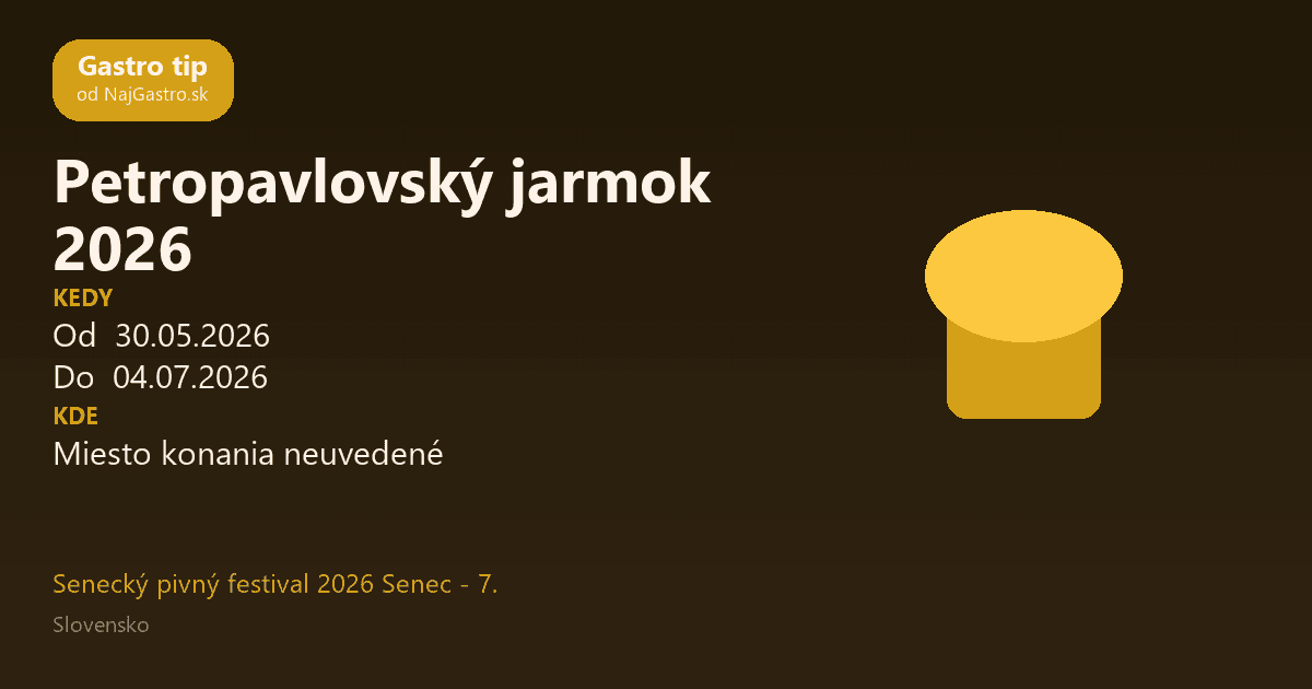 Petropavlovský jarmok 2026