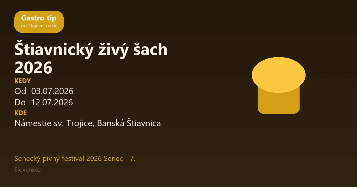 Štiavnický živý šach 2026