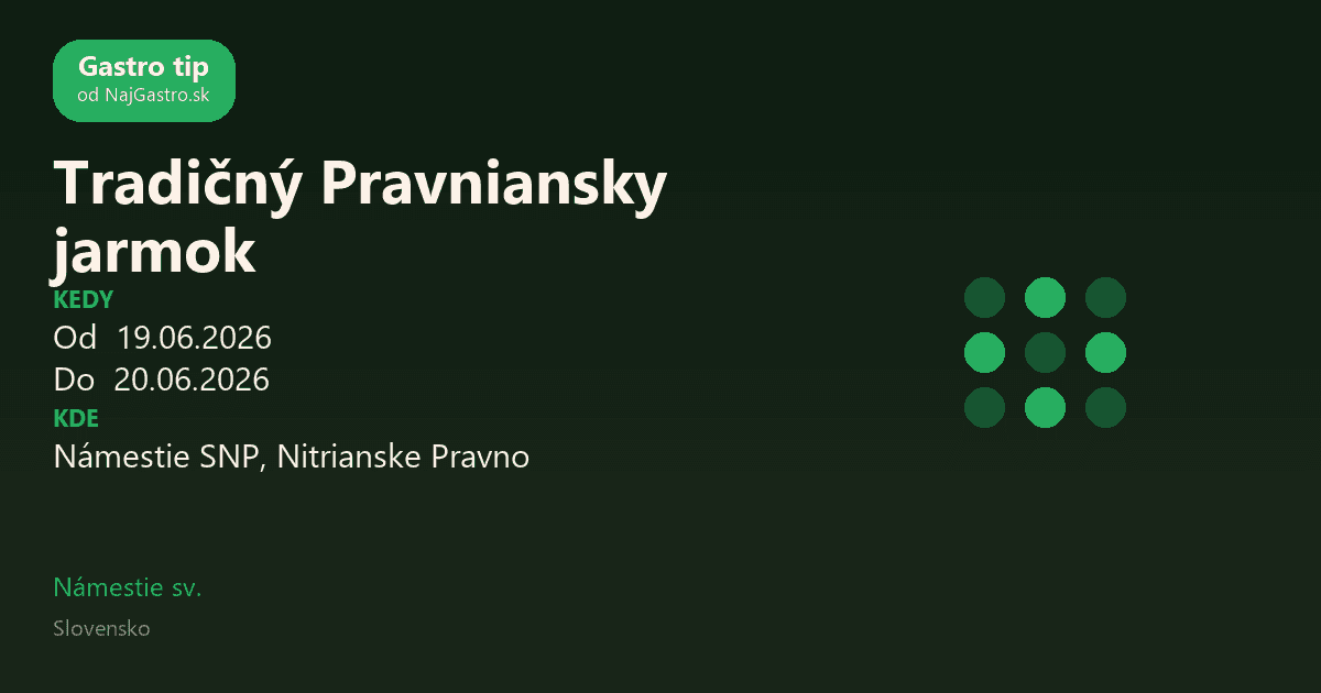 Tradičný Pravniansky jarmok