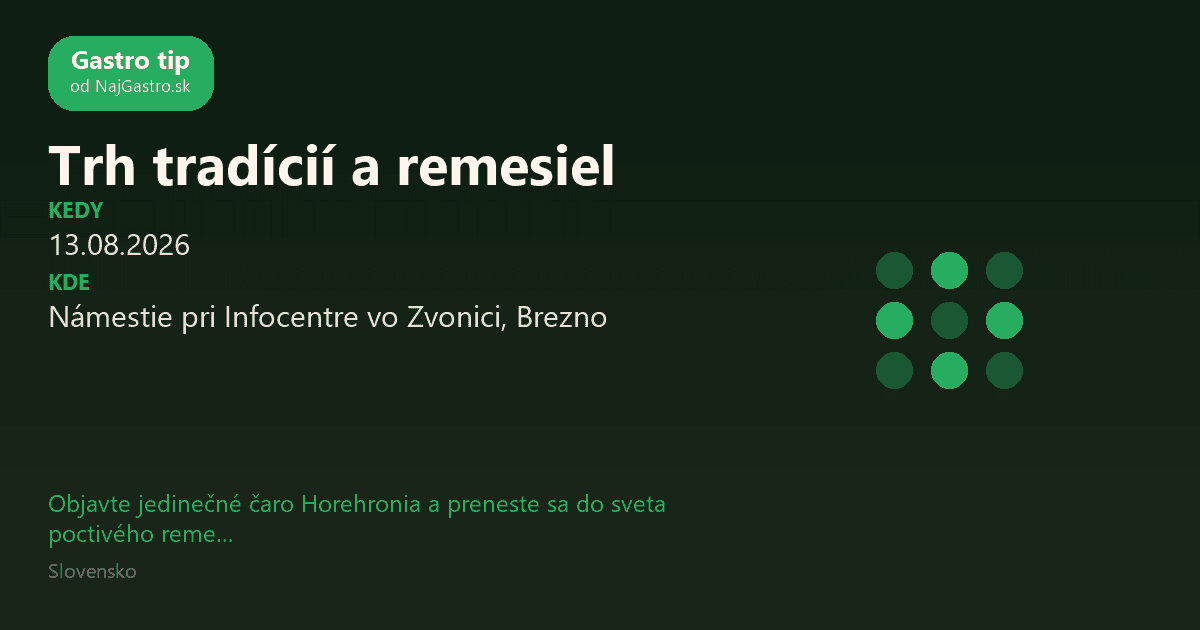 Trh tradícií a remesiel